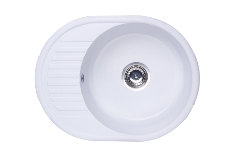 Przejdź do produktu Zlewozmywak granitowy jednokomorowy 58x45 cm Darfor DG012 biały