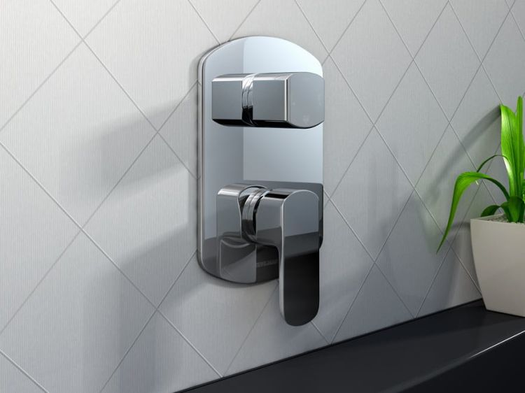 Bateria prysznicowa podtynkowa 3-drożna Kohlman Foxal QW211F chrom