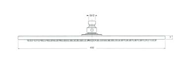 Deszczownica 40x40 cm chrom Sphera Parigi SD3240003CR rysunek techniczny
