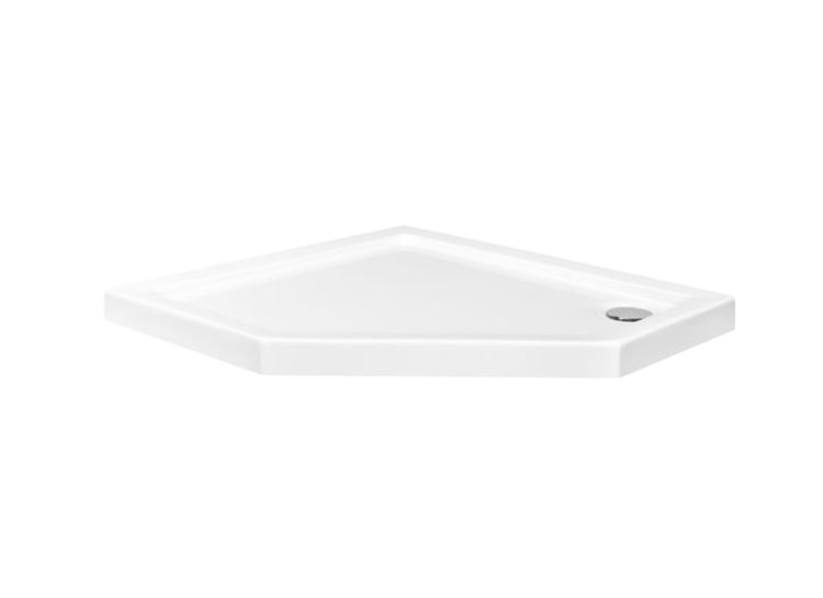Brodzik pięciokątny płaski 90x90x3 cm Besco Bergo Slimline