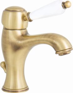 Bateria umywalkowa 17,5 cm Retro stojąca z korkiem automatycznym Emmevi Laguna 40063BR bronzo
