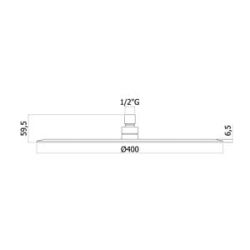 Deszczownica okrągła 40 cm Paffoni Energy ZSOF103CR