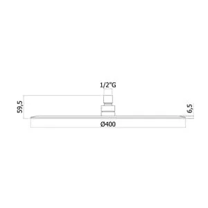 Deszczownica okrągła 40 cm Paffoni Energy ZSOF103CR
