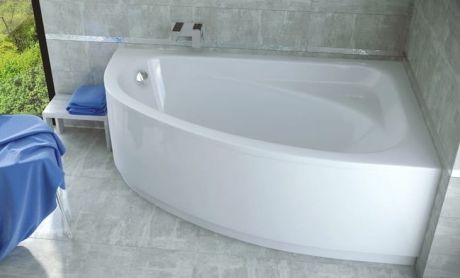 Przejdź do produktu Wanna asymetryczna narożna 140x80 cm Besco Cornea 140 prawa #WAC-140-NP