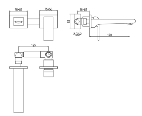 Przejdź do produktu Bateria umywalkowa podtynkowa Kohlman Saxo QW180S chrom
