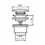 Przejdź do produktu Korek auto. klik-klak do umywalki uniwersalny  UNO  BIAŁY VSY4000BI