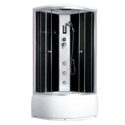 Kabina prysznicowa półokrągła 90x90 cm Kerra Paulina 90 z hydromasażem