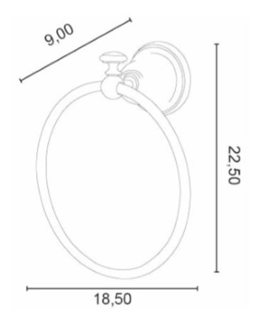 Przejdź do produktu Akcesoria łazienkowe wieszak Ring w stylu Retro Gedy Allpe Harmony HA015 bronzo