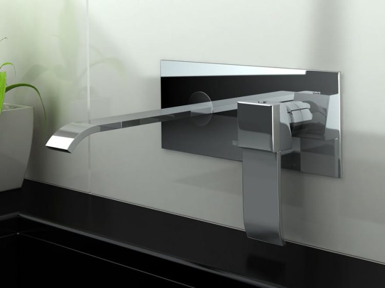 Bateria umywalkowa podtynkowa z wylewką 17 cm Kohlman Axis QW185N chrom