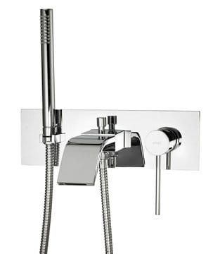 Przejdź do produktu Bateria wannowa podtynkowa 2-drożna komplet z wylewką i słuchawką prysznicową Sapho Thor 9006 chrom
