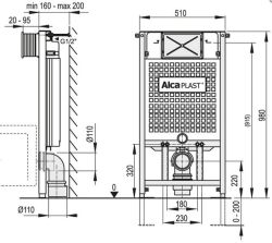 stelaż podtynkowy Alcpaplast A101-1000mm rysunek techniczny.JPG