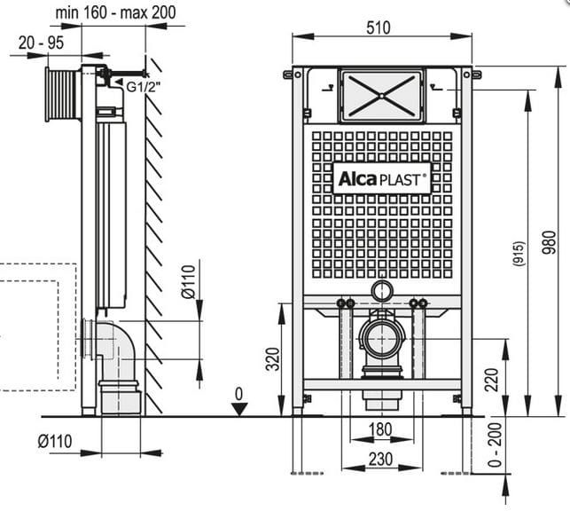stelaż podtynkowy Alcpaplast A101-1000mm rysunek techniczny.JPG