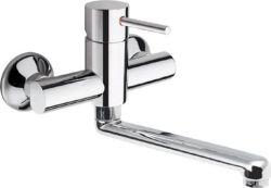 Bateria zlewozmywakowa ścienna 20,3 cm kompletna Sapho Rhapsody 5506 chrom