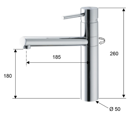 Przejdź do produktu Bateria kuchenna 26 cm z obracaną wylewką Sapho Rhapsody 5577 chrom