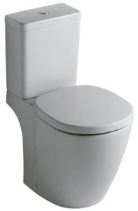 Kompakt WC Cube z deską wolnoopadającą, odpływ poziomy Ideal Standard Connect Arc E803601+E797001+E712701