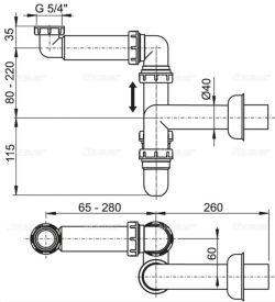 syfon umywalkowy małogabarytowy A434 wymiary.JPG