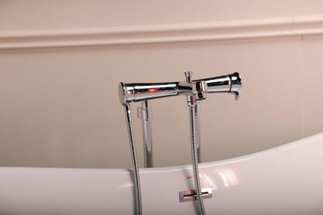 Przejdź do produktu Bateria wannowa ścienna z wylewką i słuchawką prysznicową Sapho Belinda 12008-01 chrom