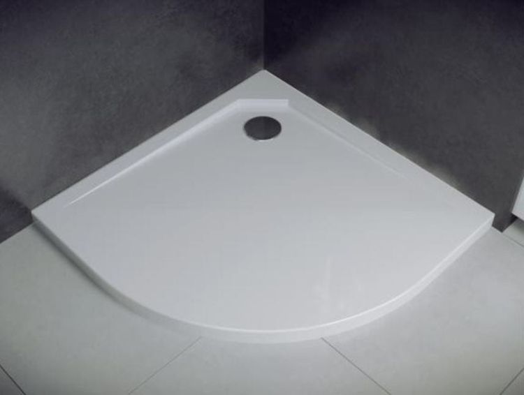  Brodzik półokrągły płaski 80x80x2 cm Asco Ultraslim 80