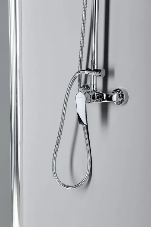 Zestaw prysznicowy z okrągłą deszczownicą 20 cm, baterią i słuchawką prysznicową kompletny Sapho Trevia TN139 chrom