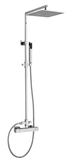 Sphera Docce Zestaw prysznicowy z deszczownicą i baterią termostatyczną chrom TM1Q56058CR