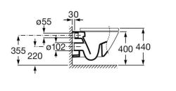 Miska WC wisząca Roca Gap A346477000
