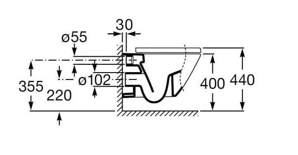 Miska WC wisząca Roca Gap A346477000