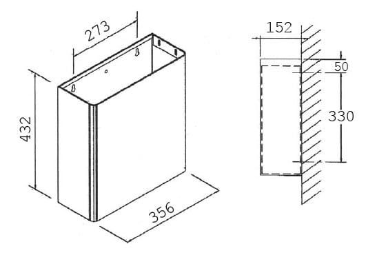  Pojemnik na odpadki ze stali nierdzewnej Makoinstal C7525S rys. tech.