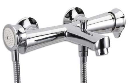 Przejdź do produktu Bateria wannowa ścienna z wylewką i słuchawką prysznicową Sapho Belinda 12008-01 chrom