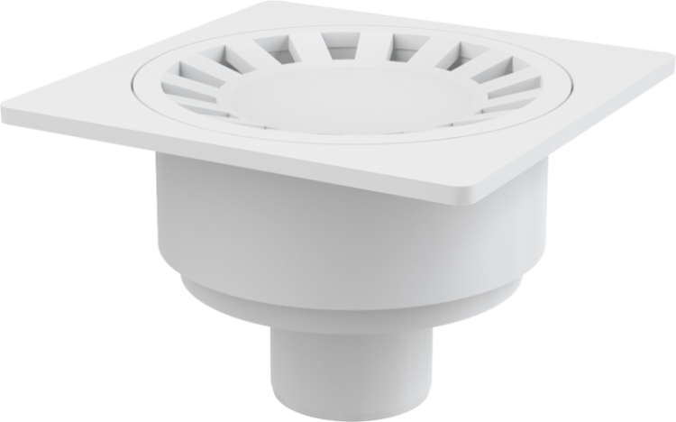 Kratka ściekowa plastikowa 150x150/50 mm odpływ pionowy Alcaplast APV16