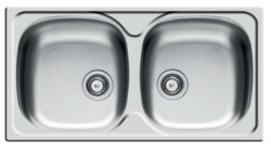 Zlewozmywak dwukomorowy 78x43,5 cm 2B Pyramis E78 100138801 