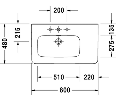 Przejdź do produktu Umywalka meblowa asymetryczna 80cm, Duravit DuraStyle 232580