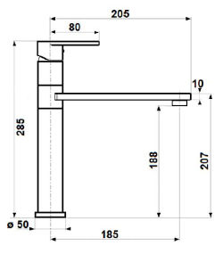 Bateria kuchenna 29 cm Sapho Dandy 5807 chrom