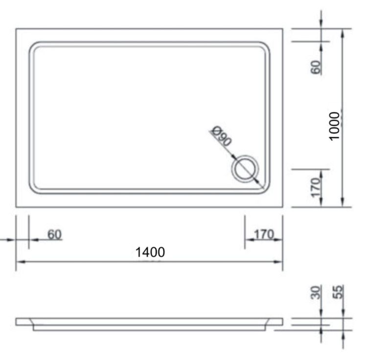 rysunek techniczny brodzik prostokątny 140x100 akrylowy.JPG