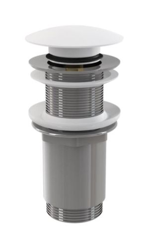Przejdź do produktu Spust umywalki klik-klak 5/4" metalowy bez przelewu Alcaplast A395B biały korek
