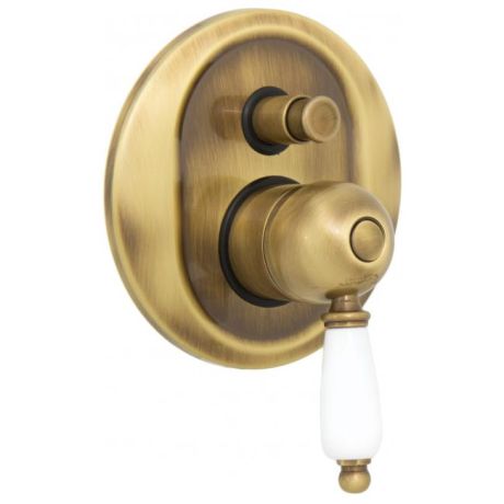 Przejdź do produktu Bateria prysznicowa Retro bronzo podtynkowa 2-drożna z przełącznikiem Emmevi Laguna 40019BR