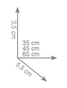 Akcesoria łazienkowe wieszak cm Gedy seria Atena 4421 rysunek techniczny