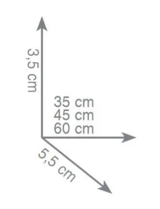 Akcesoria łazienkowe wieszak cm Gedy seria Atena 4421 rysunek techniczny