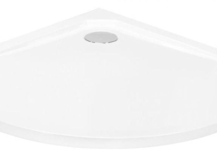  Brodzik półokrągły płaski 80x80x2 cm Asco Ultraslim 80