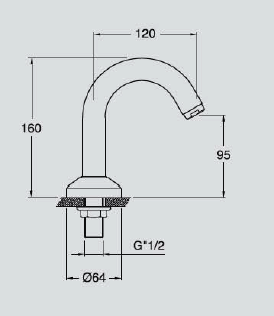 Przejdź do produktu Wylewka umywalkowa 16 cm Sapho AT96151 chrom