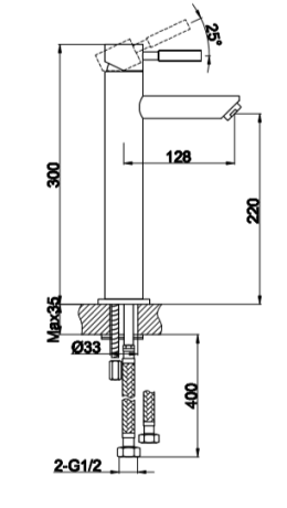 Przejdź do produktu Bateria umywalkowa wysoka Kohlman Roxin QB170R chrom