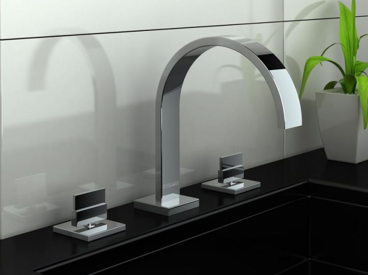 Bateria umywalkowa 3-otworowa Kohlman Axis QB202N chrom 