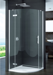 Kabina półokrągła 90x90 cm w komplecie z brodzikiem SanSwiss Pur P3PG550901007 