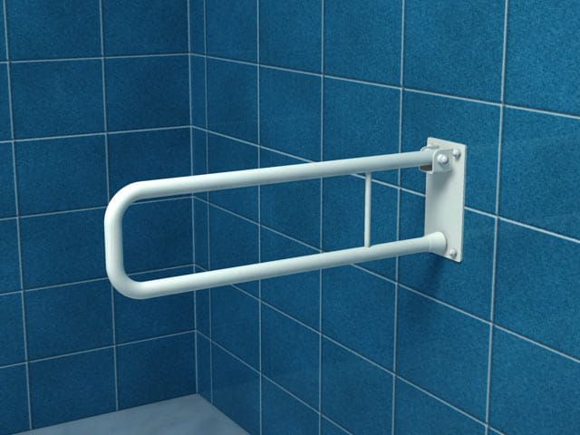 Uchwyt dla niepełnosprawnych 60 cm łukowy uchylny biały Makoinstal 32-UR 6