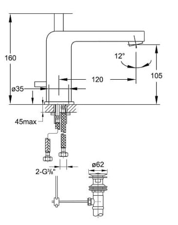 Przejdź do produktu Bateria umywalkowa Steinberg seria 120 chrom 1201020