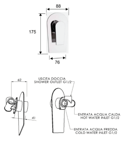 Przejdź do produktu Bateria prysznicowa podtynkowa 1-drożna do podłączenia jednego urządzenia Sapho Axamite AX41 chrom