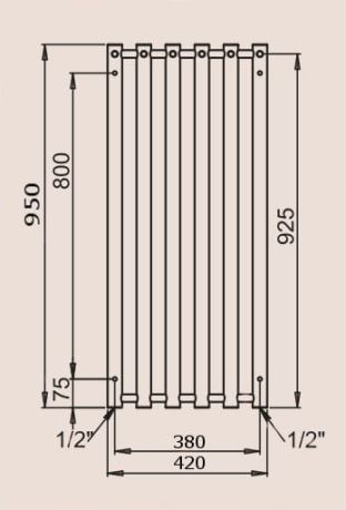 Przejdź do produktu Grzejnik łazienkowy biały 42x95 cm PMH Rosendal R1W/6