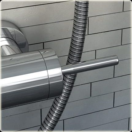 Kolumna prysznicowa z okrągłą deszczownicą 20 cm Kohlman Maxima QW277M chrom