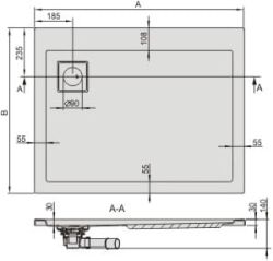 Brodzik prostokątny 90x170 cm Sanplast B/SPACE 615-110-0150-01-000 